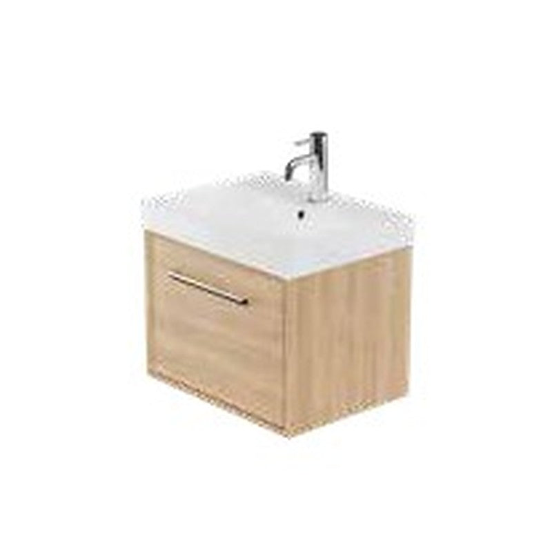 Cotsford 600mm Wall Hung Vanity Unit & Basin, 1 Drawer + Hidden Drawer