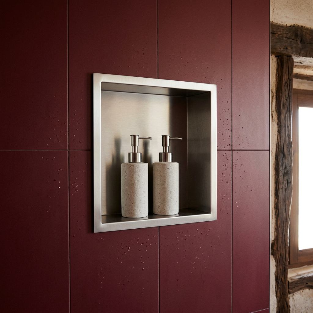 Stainless Steel Inset Shower Niche