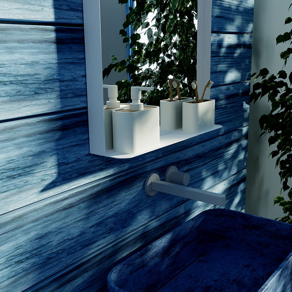 City Mirror with Shelf 50 White - 50x75cm