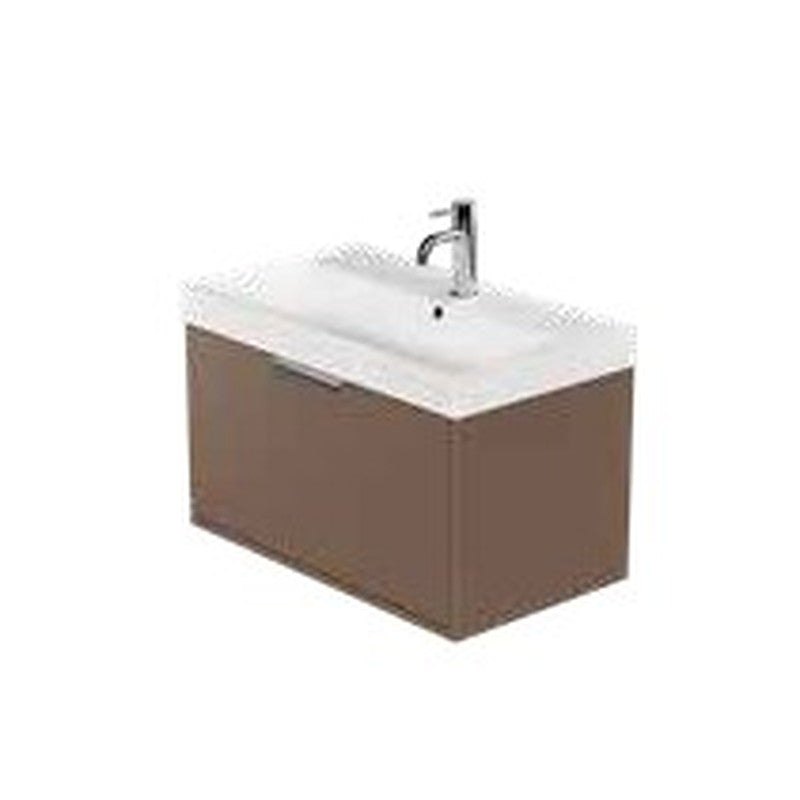 Dakara 800mm Wall Hung Vanity Unit & Basin, 1 Drawer + Hidden Drawer