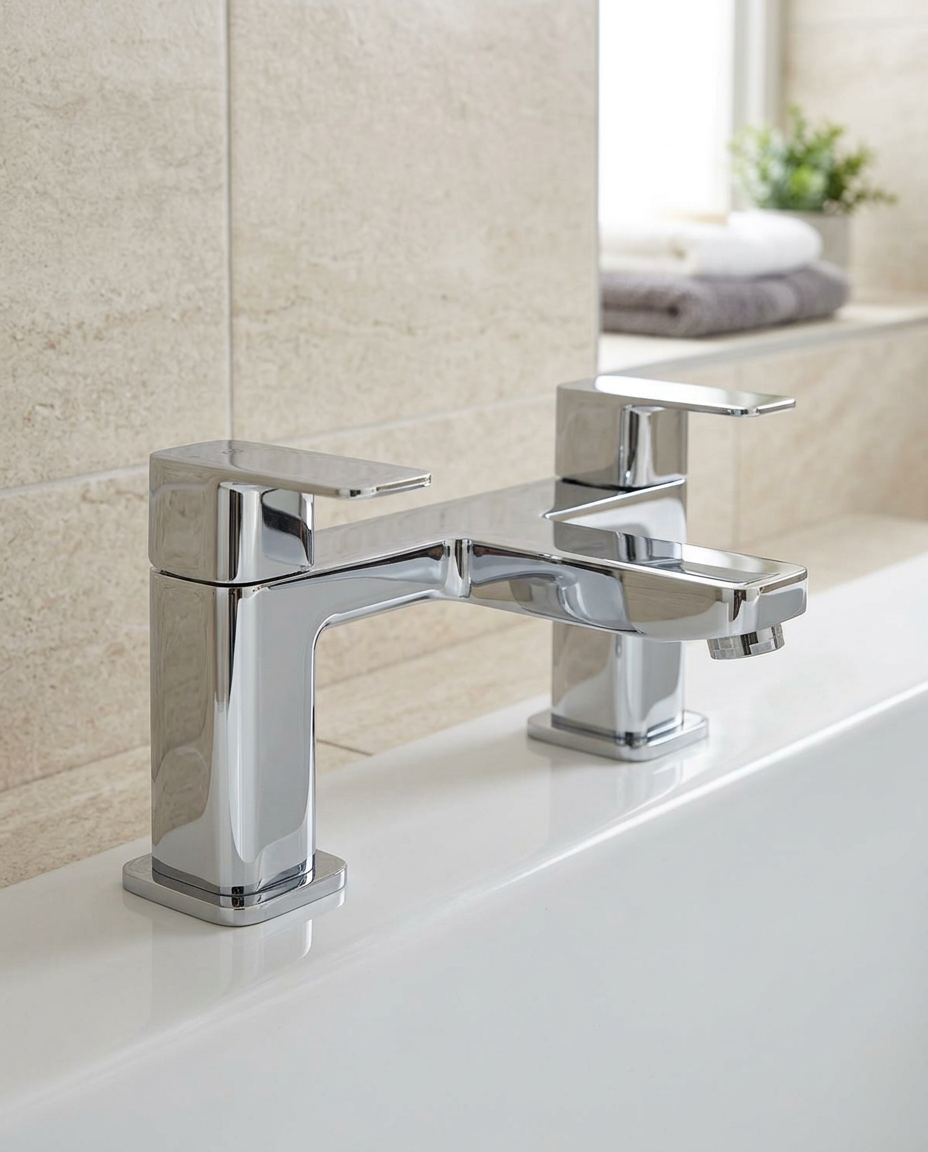 Dara Bath Filler in a bright modern bathroom