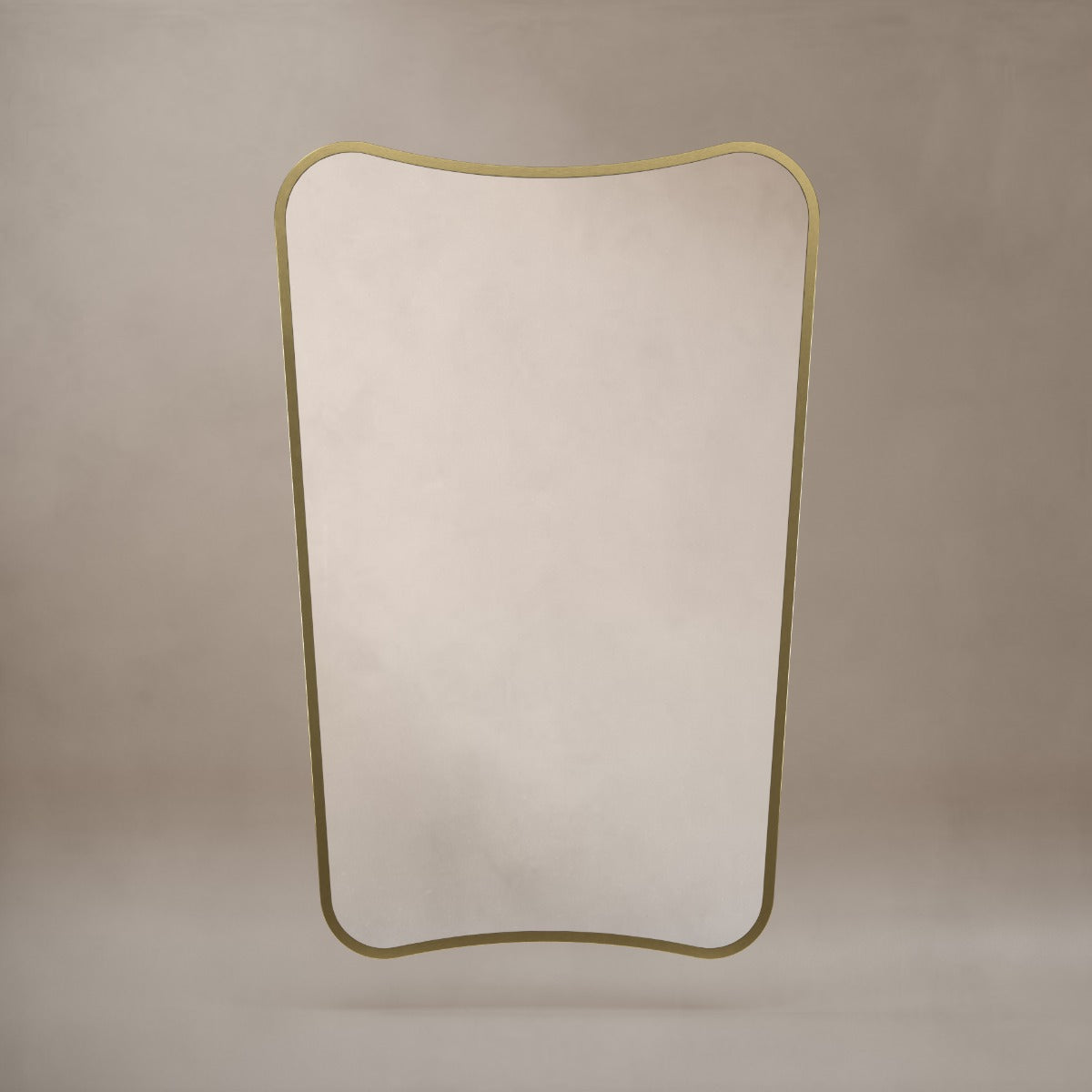 Delphine Curve Mirror 60x90cm - Brushed Brass