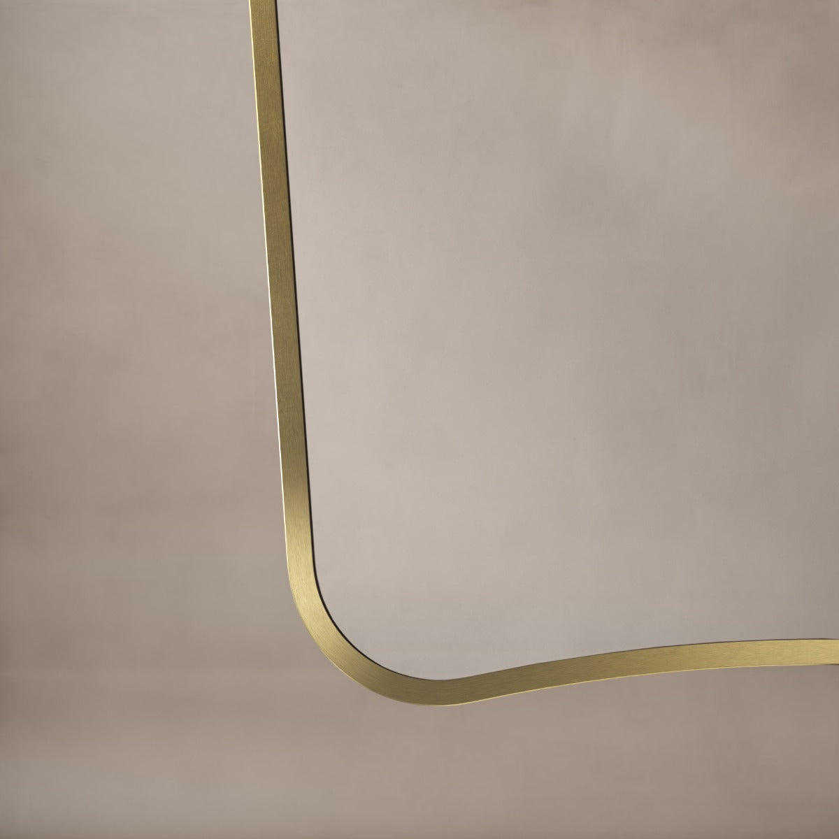 Delphine Curve Mirror 60x90cm - Brushed Brass