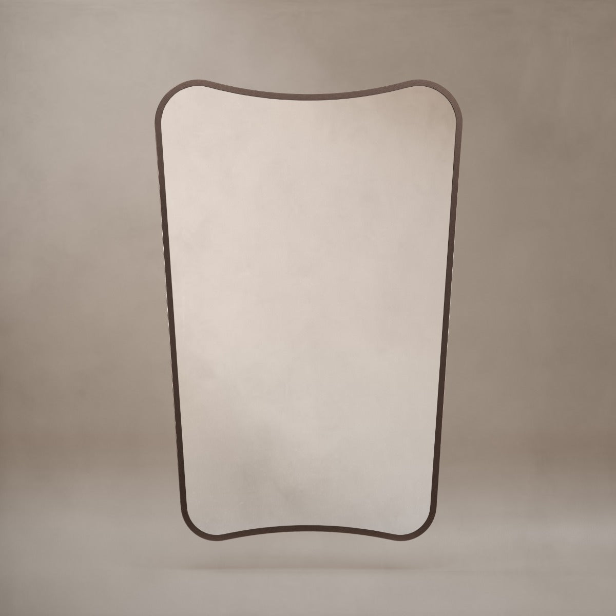 Delphine Curve Mirror 60x90cm - Brushed Bronze