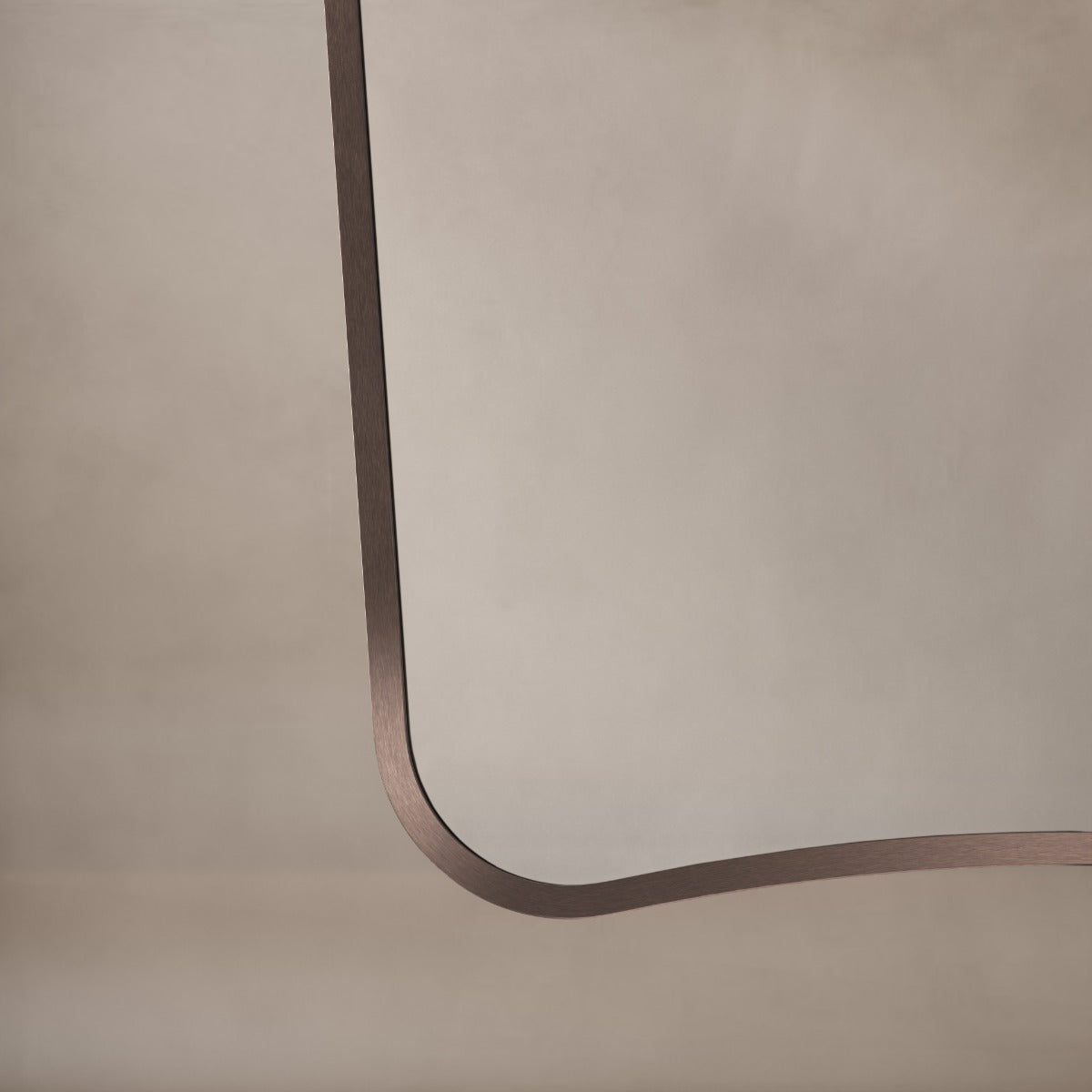 Delphine Curve Mirror 60x90cm - Brushed Bronze