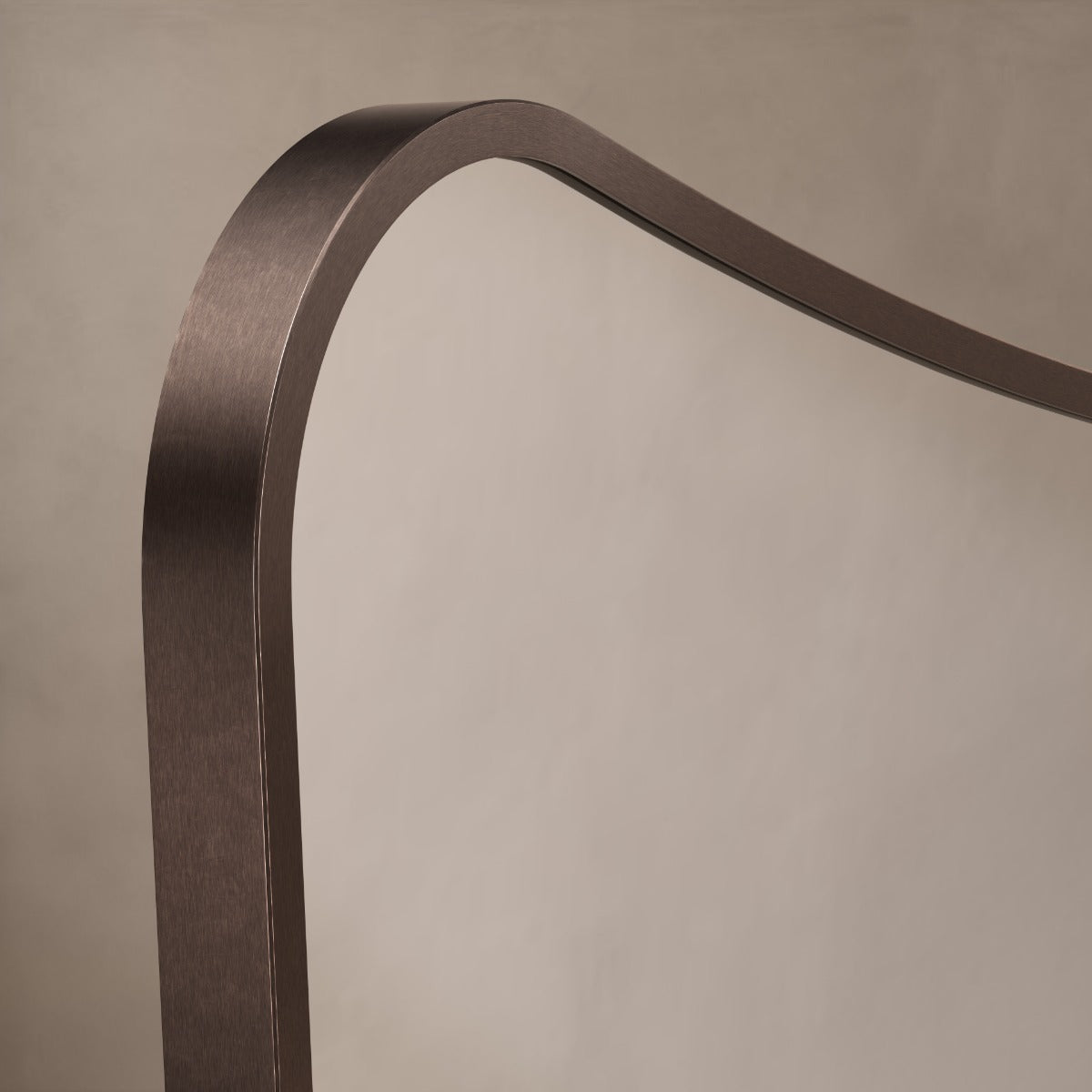 Delphine Curve Mirror 60x90cm - Brushed Bronze