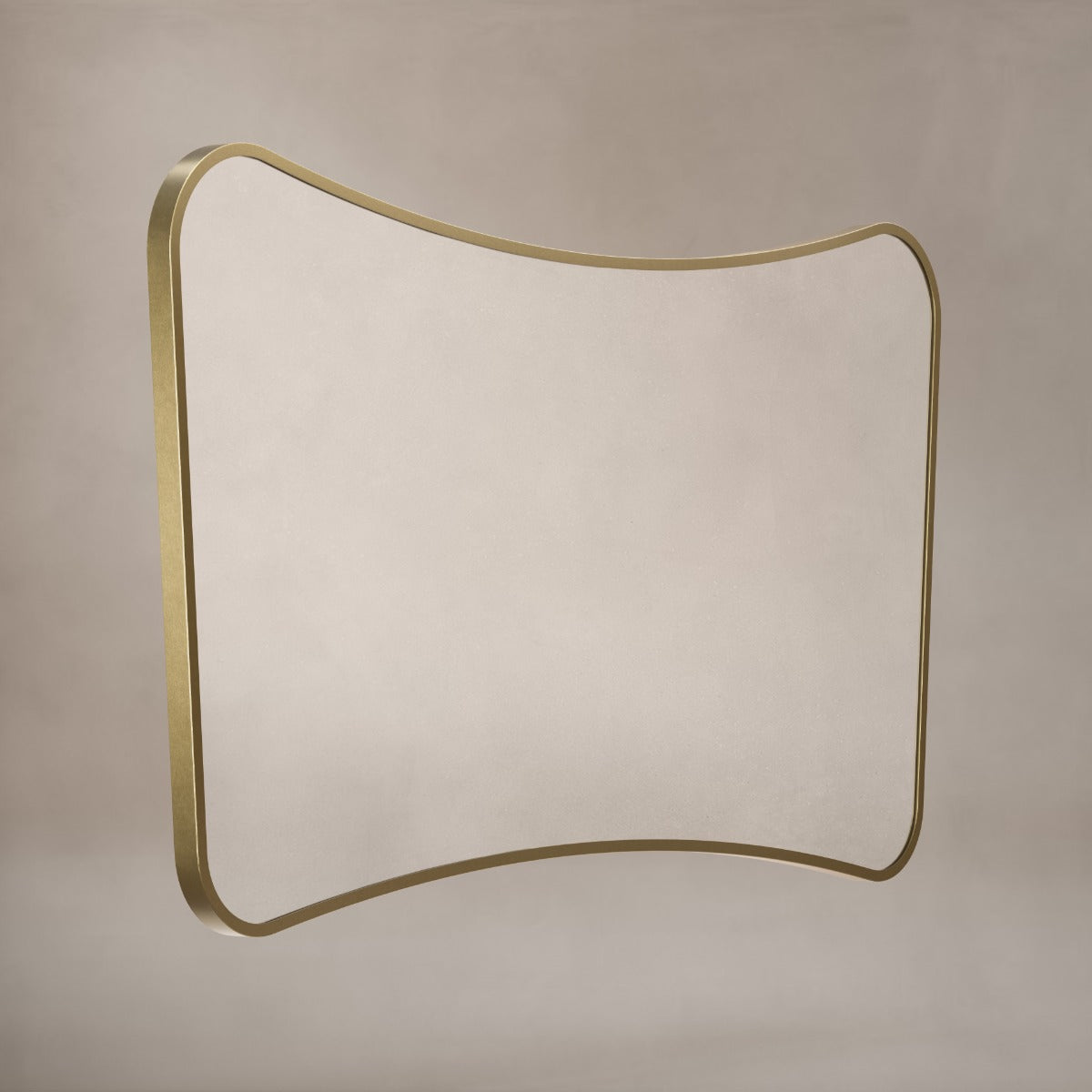 Delphine Curve Mirror 120x70cm - Brushed Brass