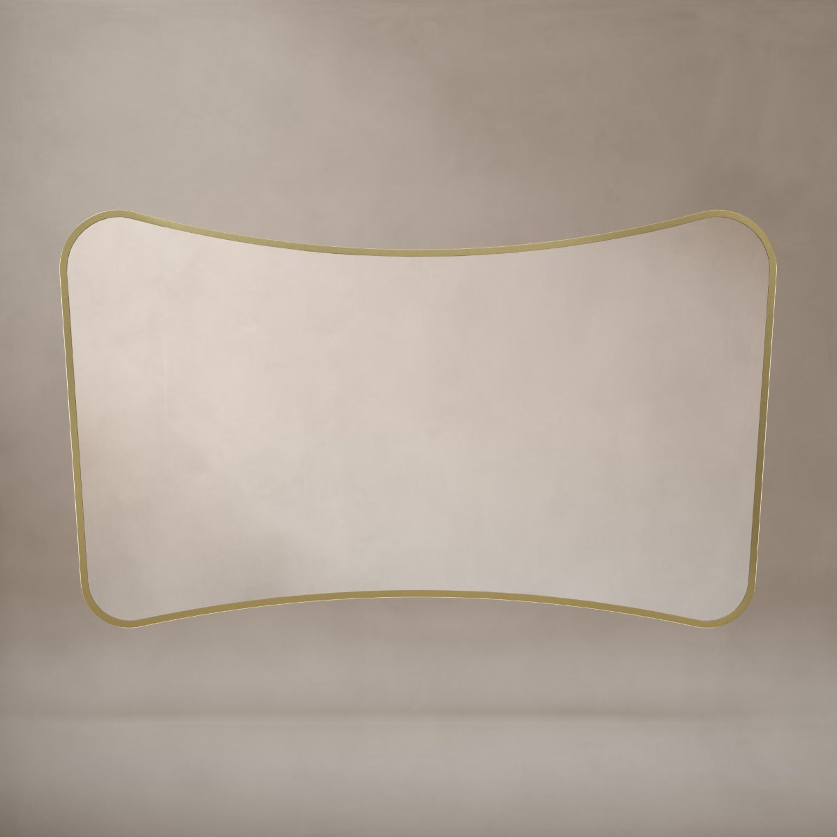 Delphine Curve Mirror 120x70cm - Brushed Brass