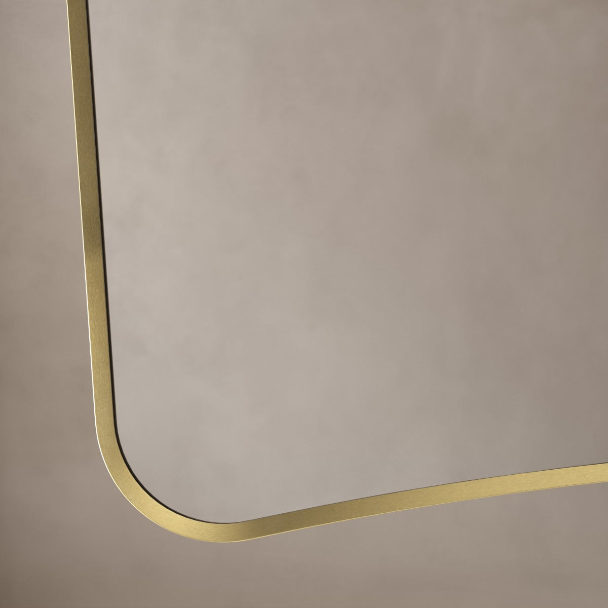 Delphine Curve Mirror 120x70cm - Brushed Brass