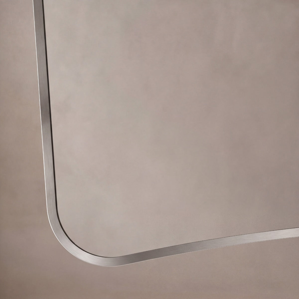 Delphine Curve Mirror 120x70cm - Brushed Nickel