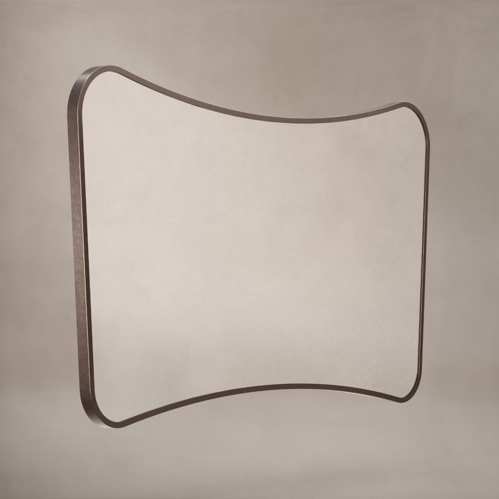 Delphine Curve Mirror 120x70cm - Brushed Bronze