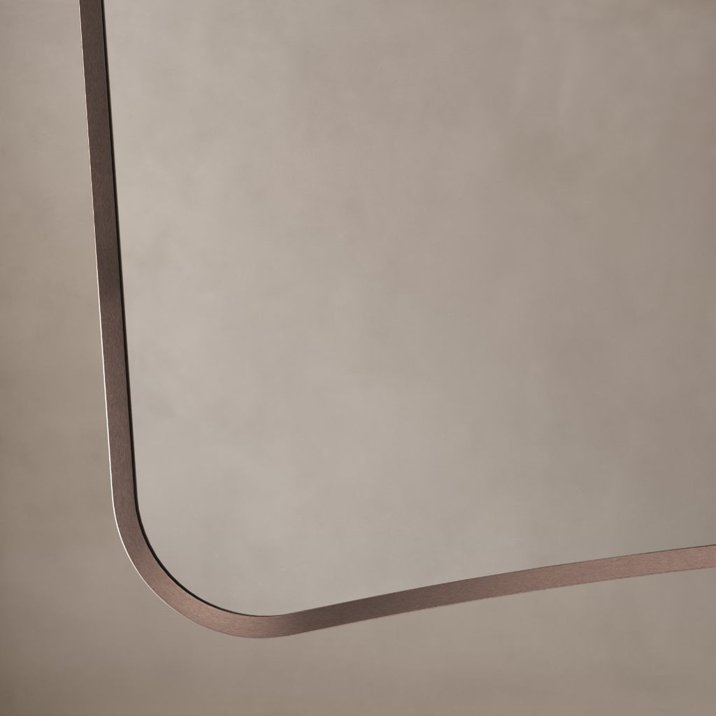 Delphine Curve Mirror 120x70cm - Brushed Bronze