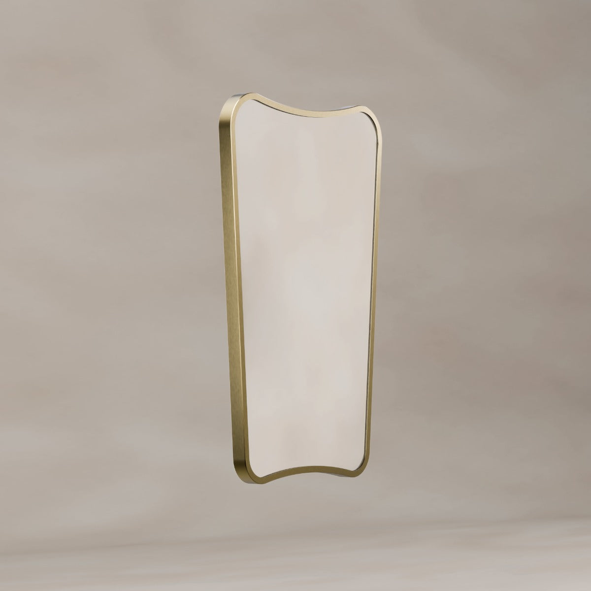 Delphine Curve Mirror 45x70cm - Brushed Brass