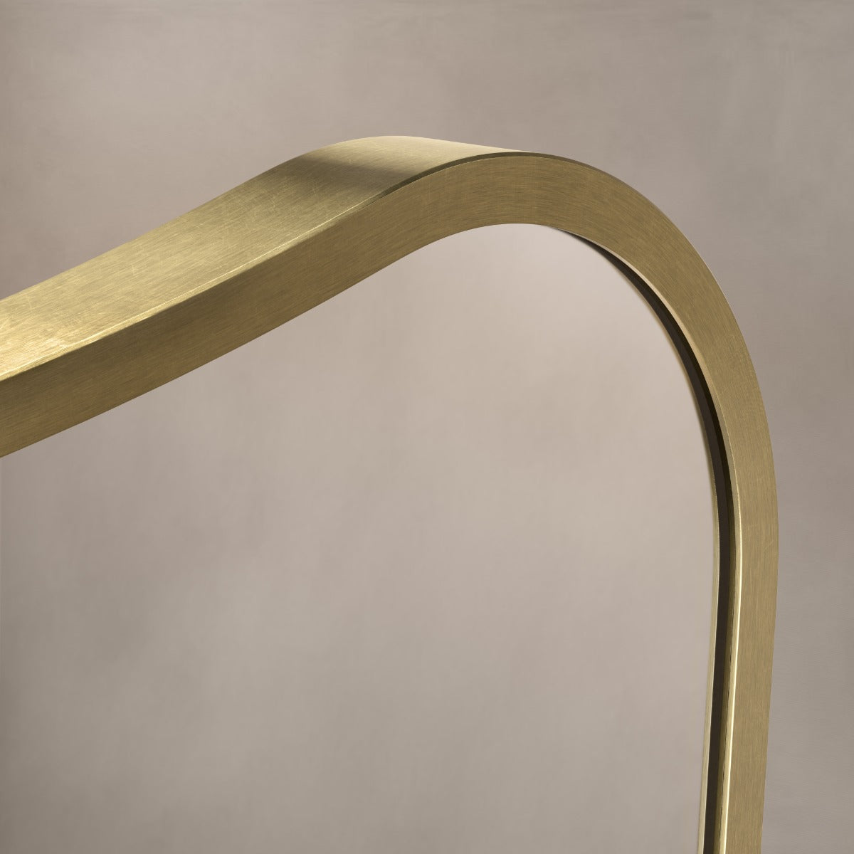 Delphine Curve Mirror 45x70cm - Brushed Brass
