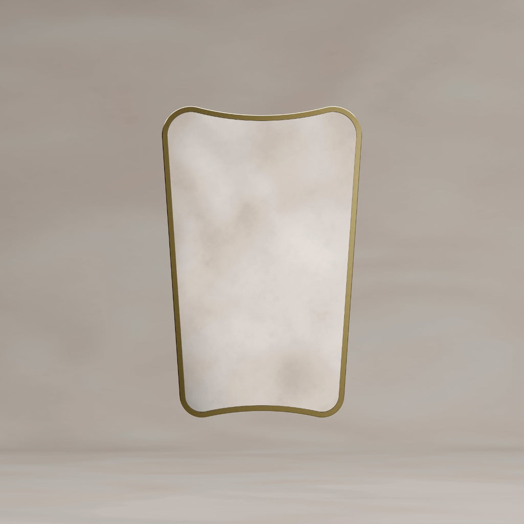 Delphine Curve Mirror 45x70cm - Brushed Brass