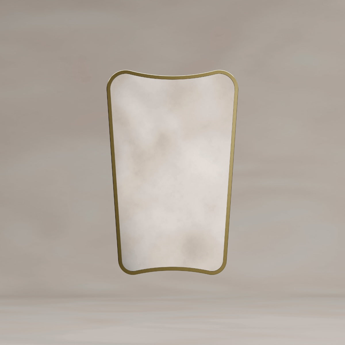 Delphine Curve Mirror 45x70cm - Brushed Brass