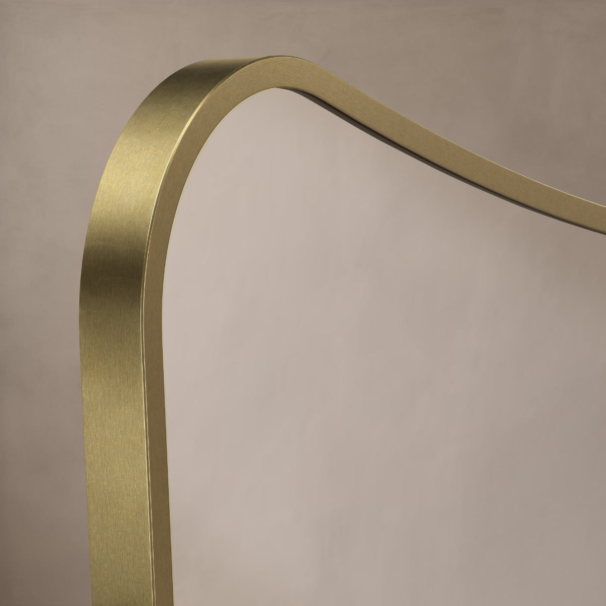 Delphine Curve Mirror 45x70cm - Brushed Brass