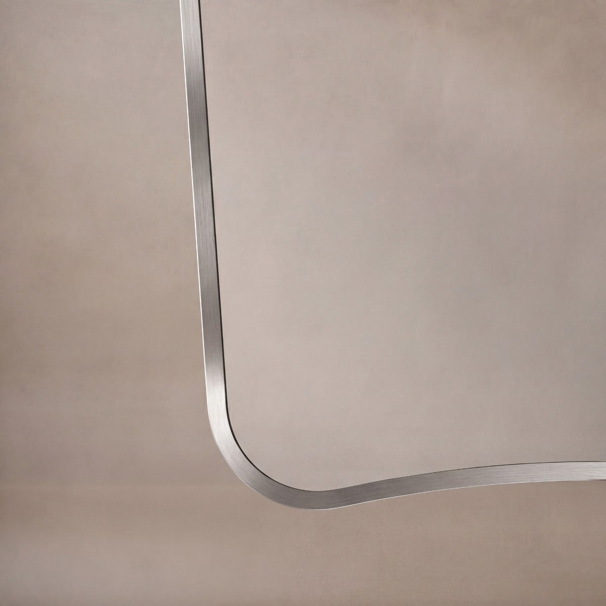 Delphine Curve Mirror 45x70cm - Brushed Nickel