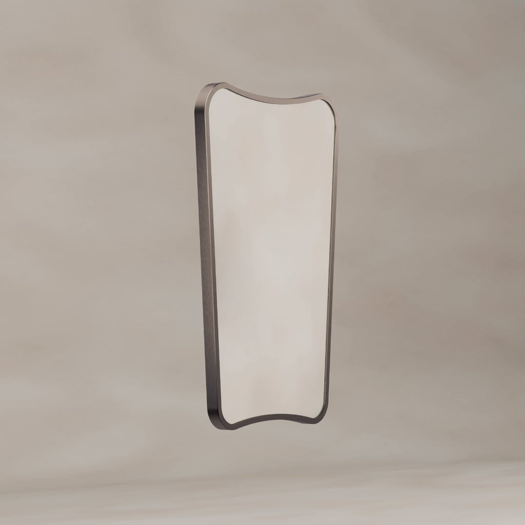 Delphine Curve Mirror 45x70cm - Brushed Bronze