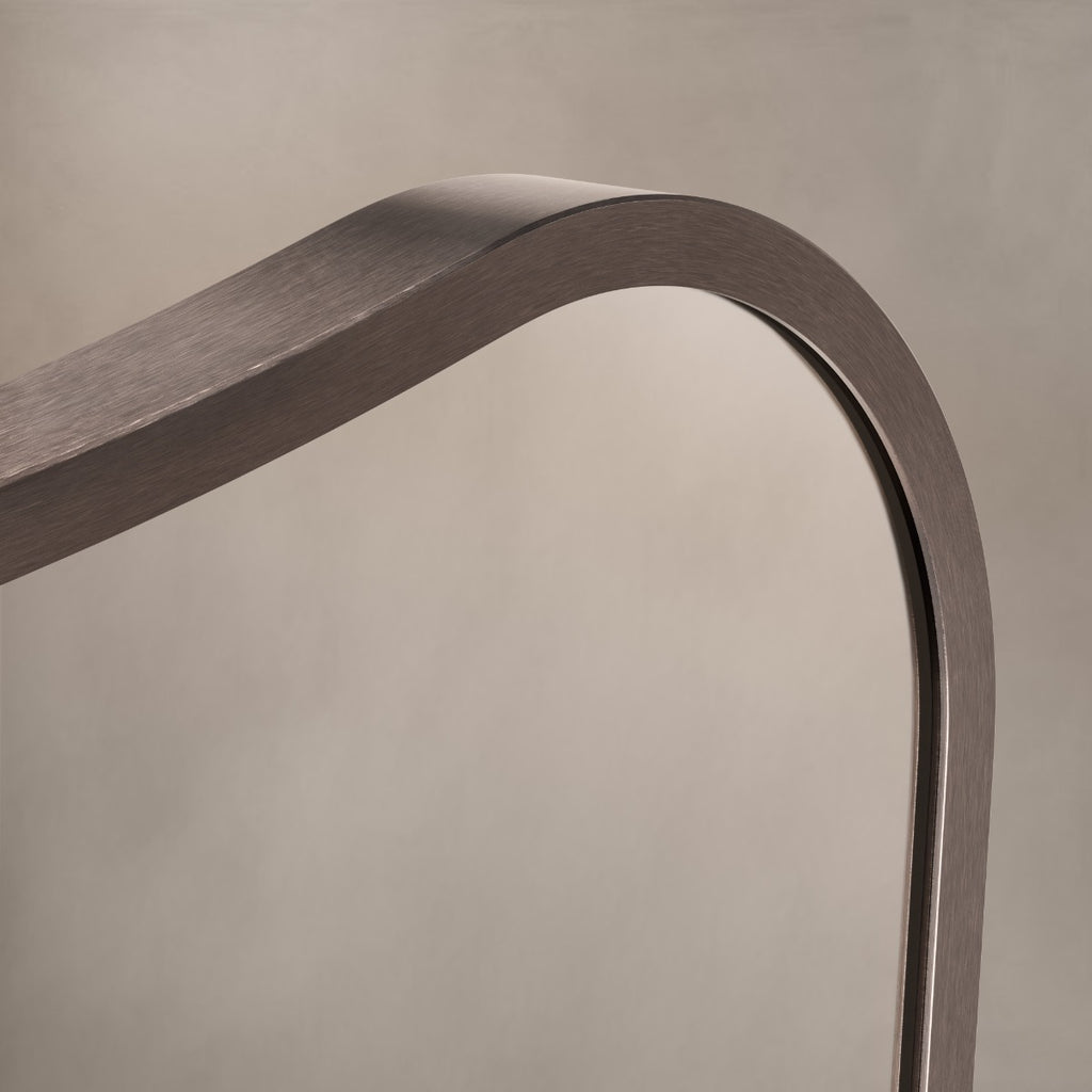 Delphine Curve Mirror 45x70cm - Brushed Bronze