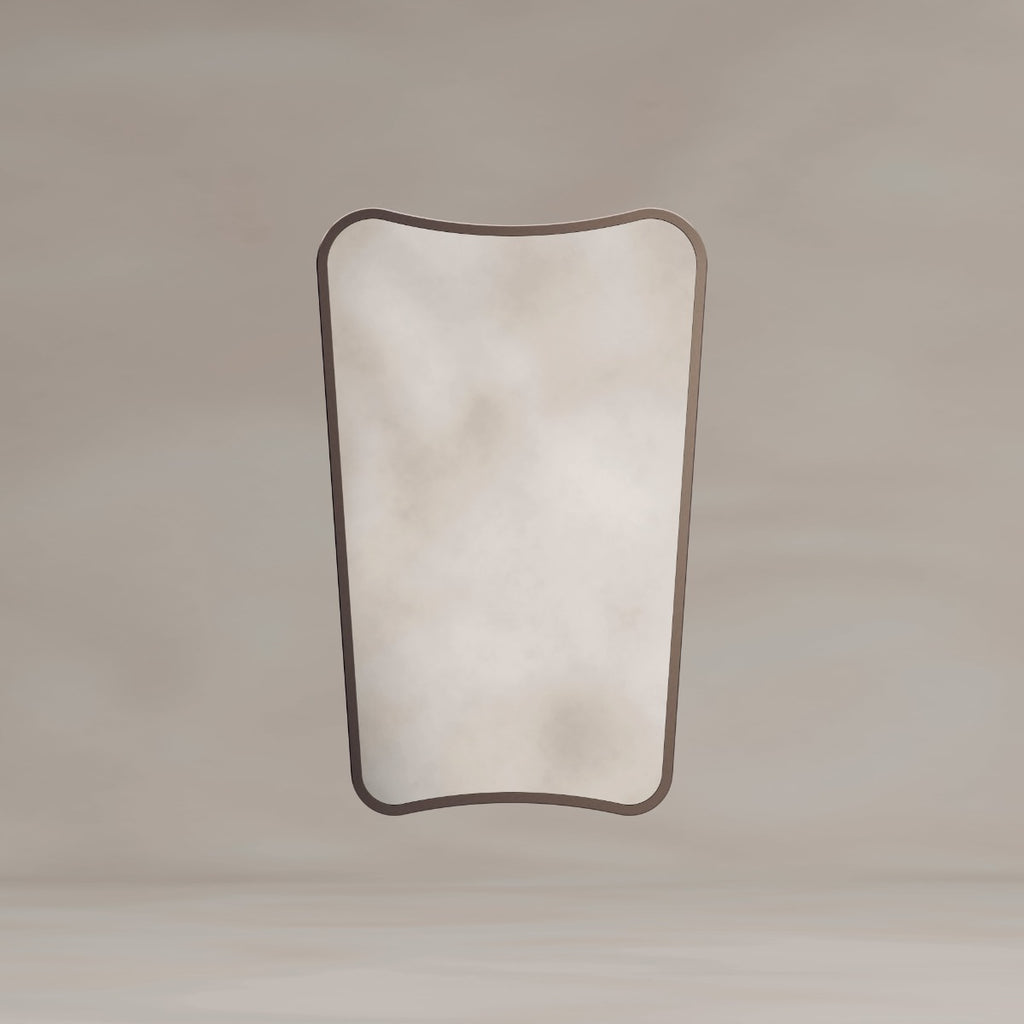 Delphine Curve Mirror 45x70cm - Brushed Bronze