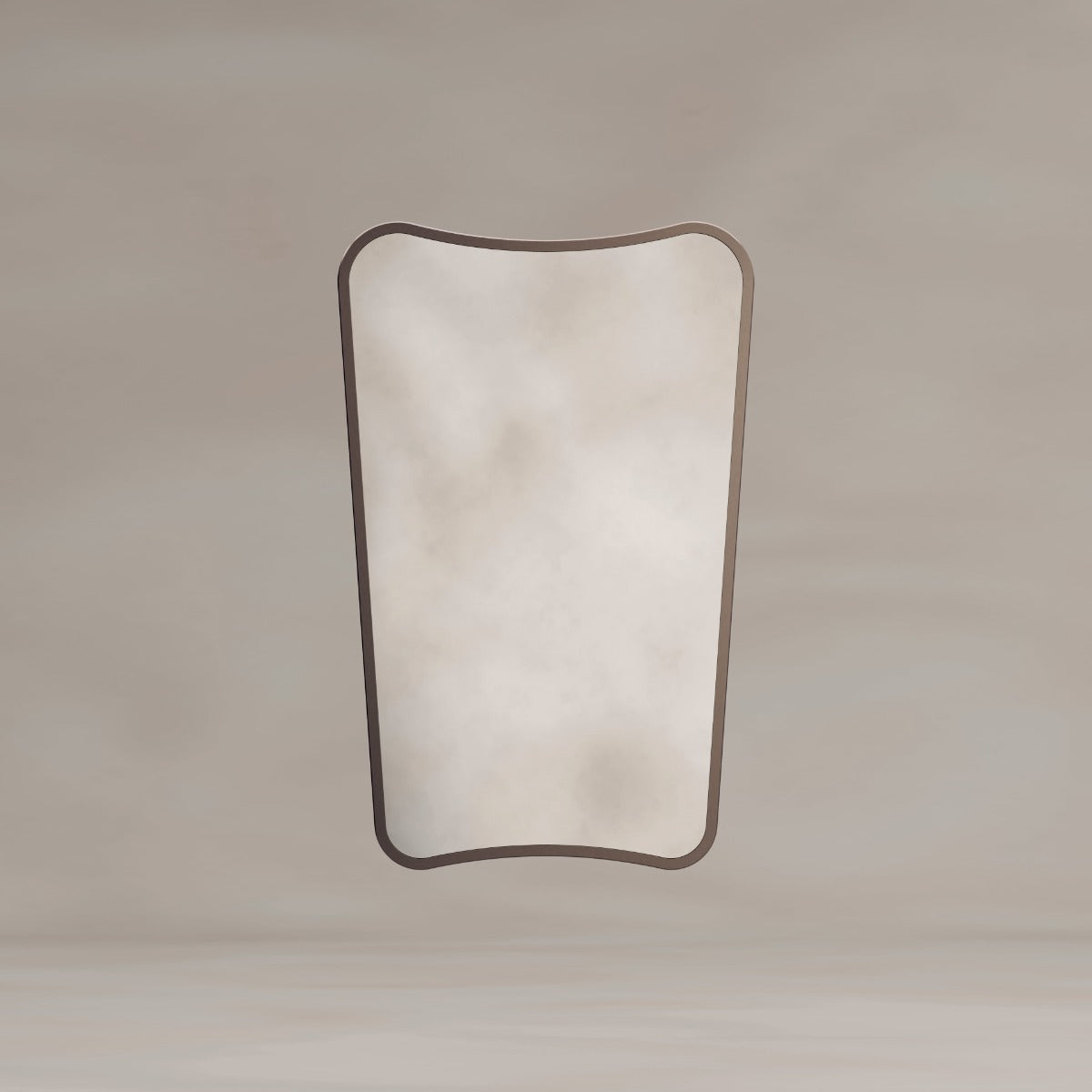 Delphine Curve Mirror 45x70cm - Brushed Bronze