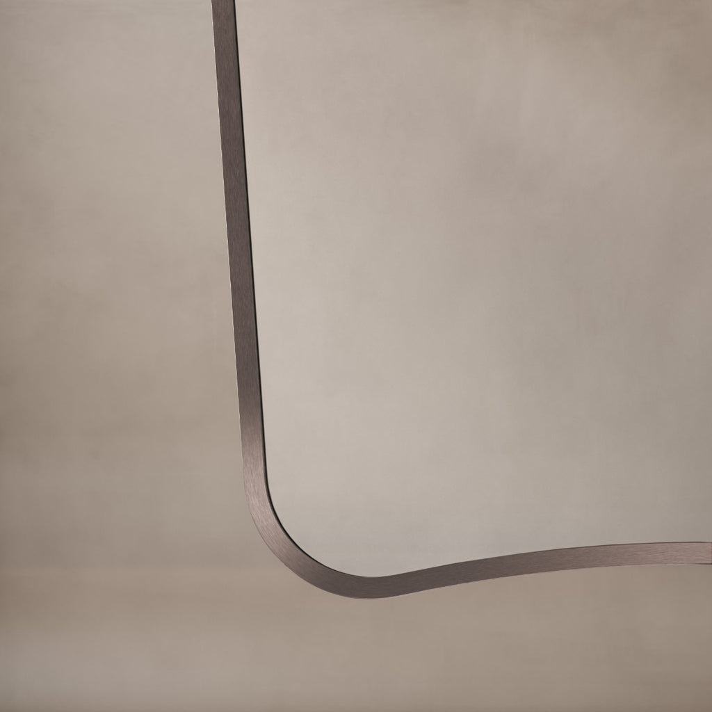 Delphine Curve Mirror 45x70cm - Brushed Bronze