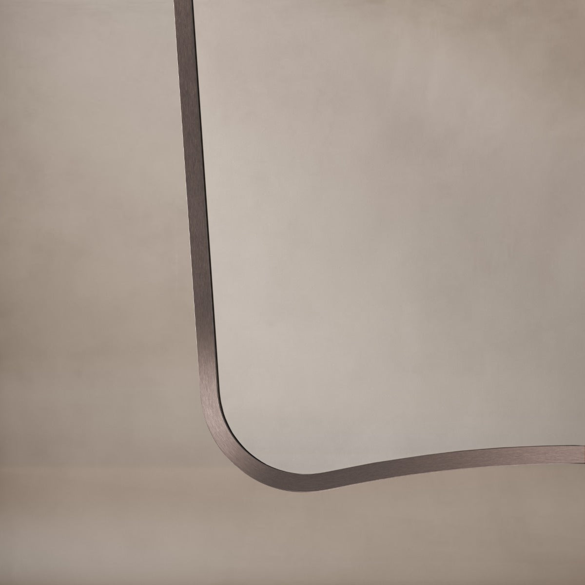Delphine Curve Mirror 45x70cm - Brushed Bronze