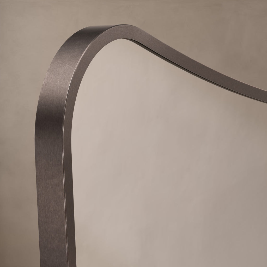 Delphine Curve Mirror 45x70cm - Brushed Bronze