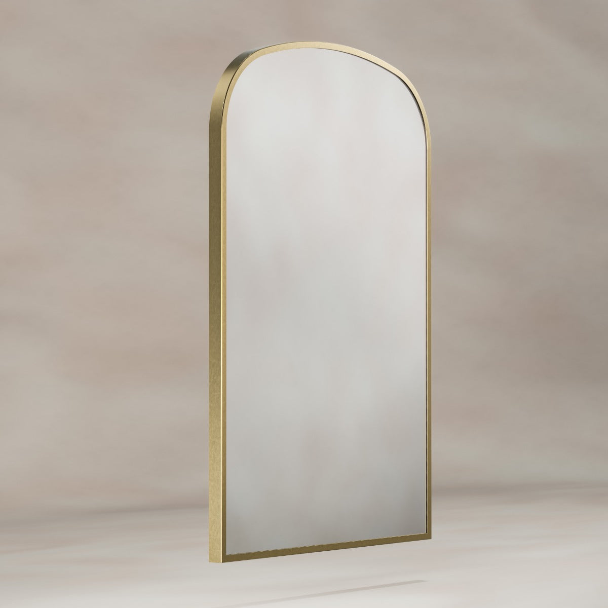 Delphine Overmantel Arch Mirror 60x90cm - Brushed Brass