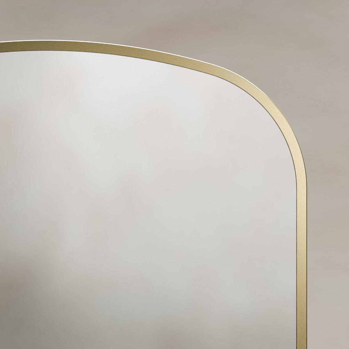 Delphine Overmantel Arch Mirror 60x90cm - Brushed Brass