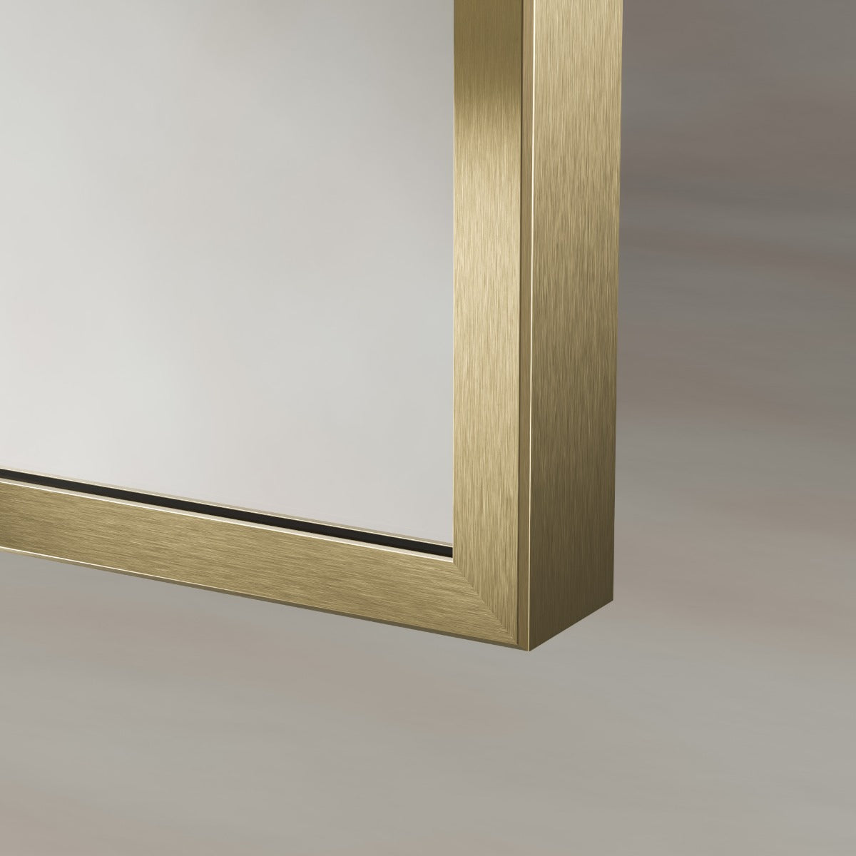 Delphine Overmantel Arch Mirror 60x90cm - Brushed Brass