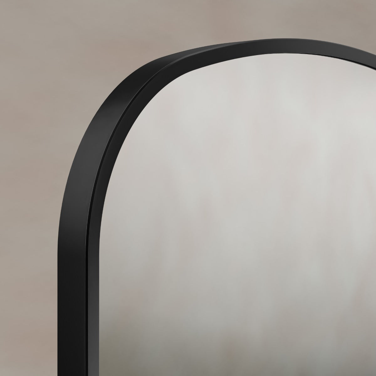 Delphine Overmantel Arch Mirror 60x90cm - Black