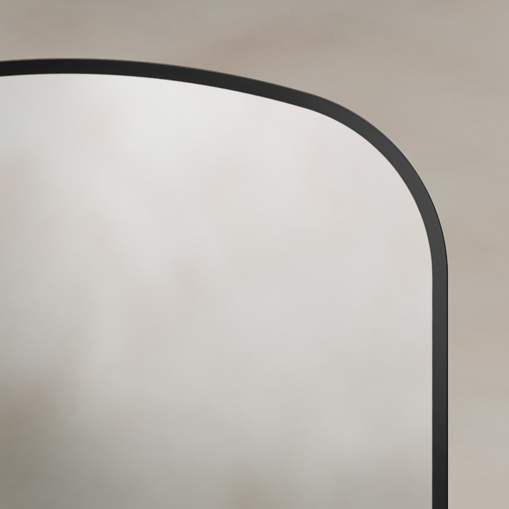 Delphine Overmantel Arch Mirror 60x90cm - Black