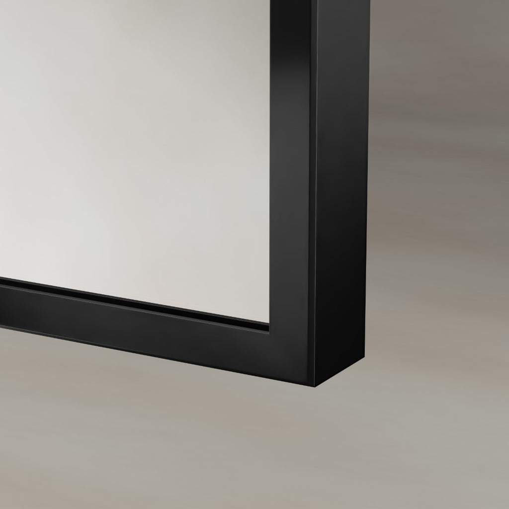 Delphine Overmantel Arch Mirror 60x90cm - Black