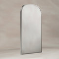 Delphine Overmantel Arch Mirror 60x90cm - Brushed Nickel