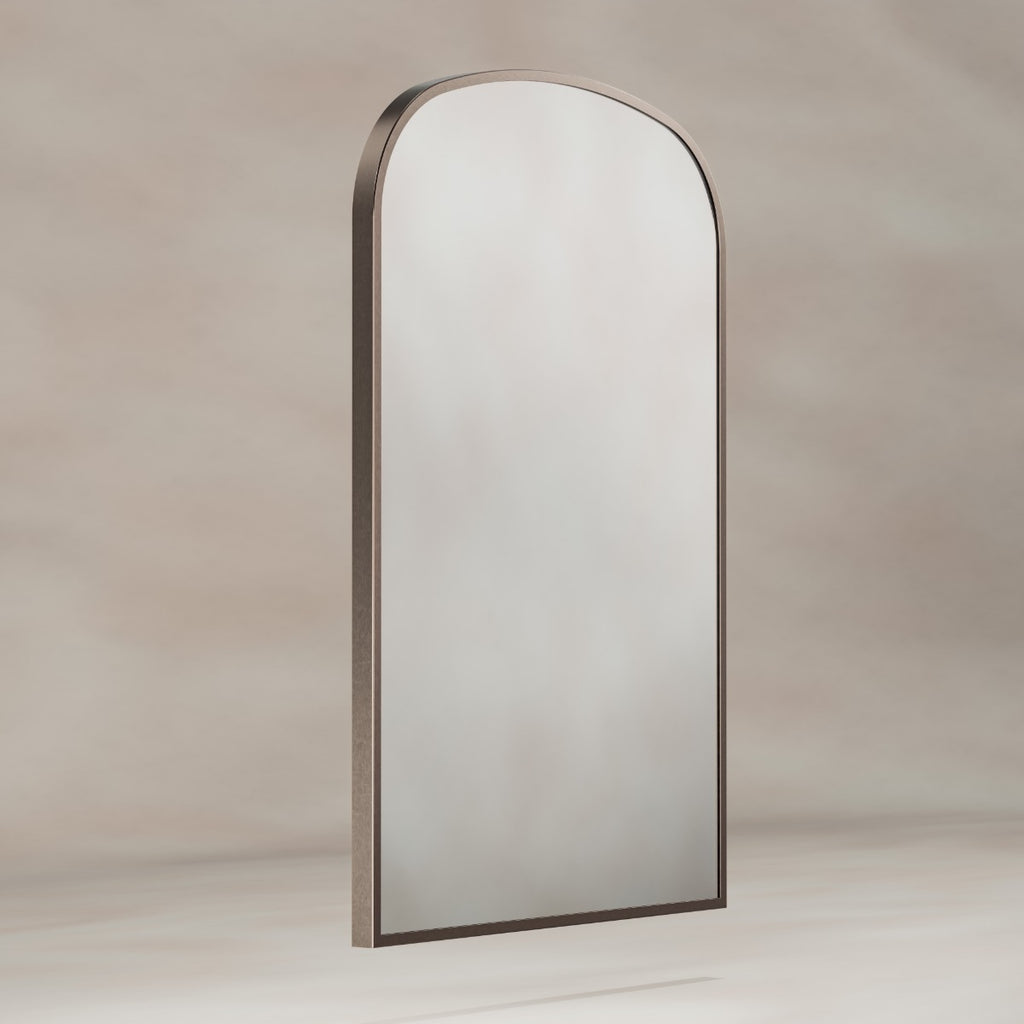 Delphine Overmantel Arch Mirror 60x90cm - Brushed Bronze