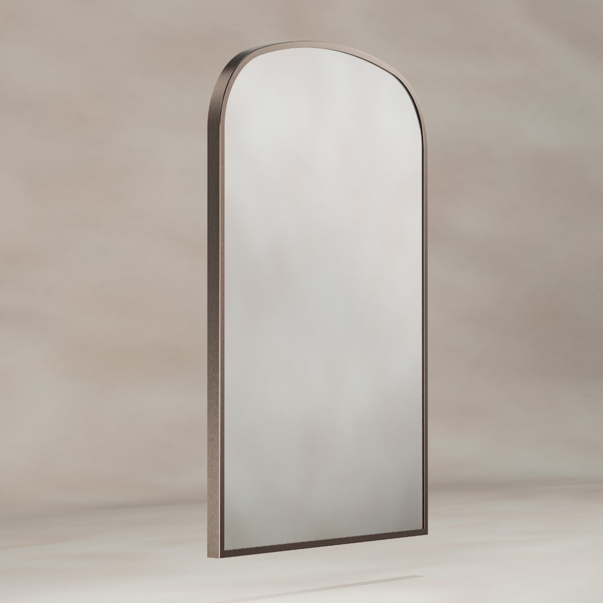 Delphine Overmantel Arch Mirror 60x90cm - Brushed Bronze