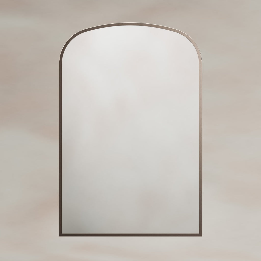 Delphine Overmantel Arch Mirror 60x90cm - Brushed Bronze