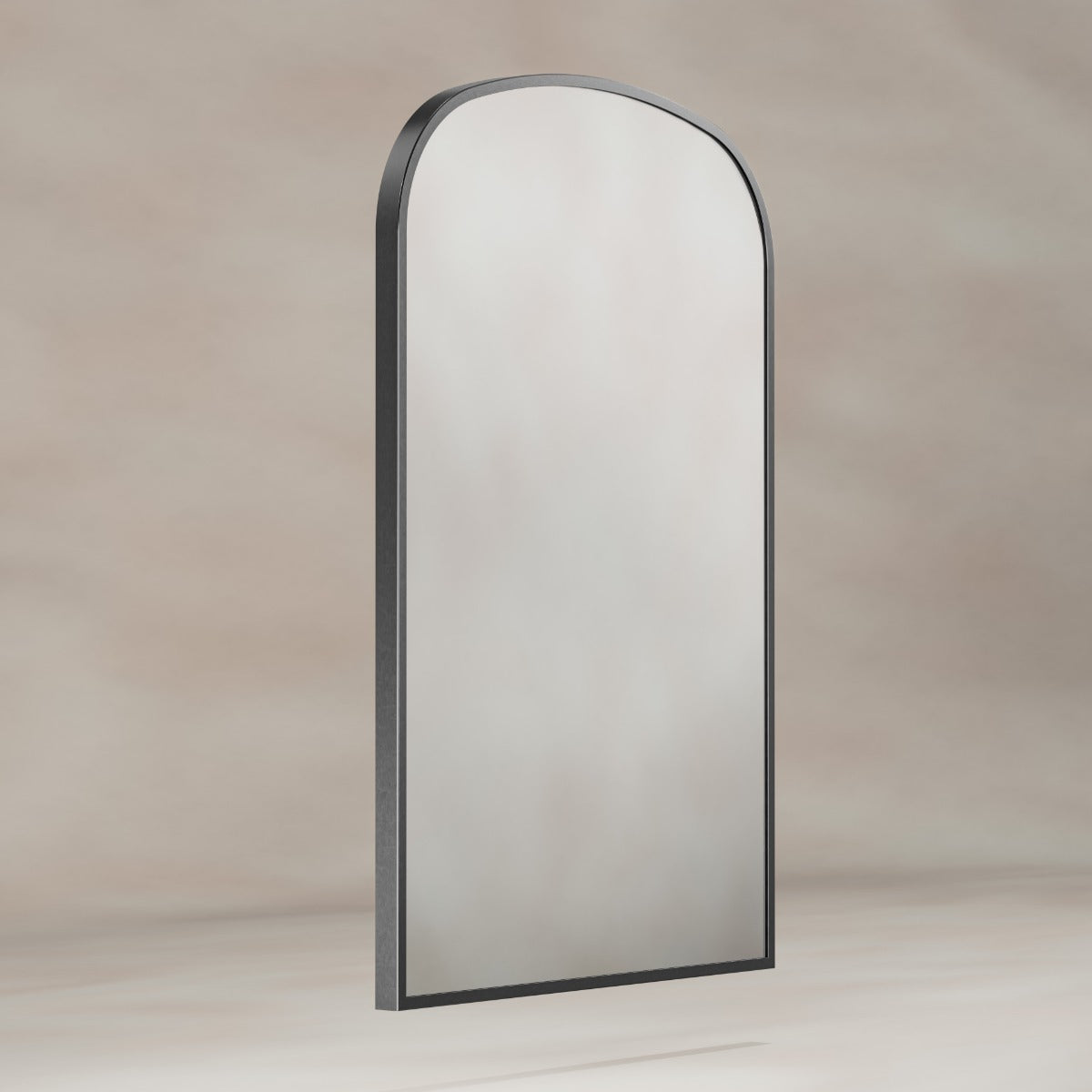 Delphine Overmantel Arch Mirror 60x90cm - Gunmetal