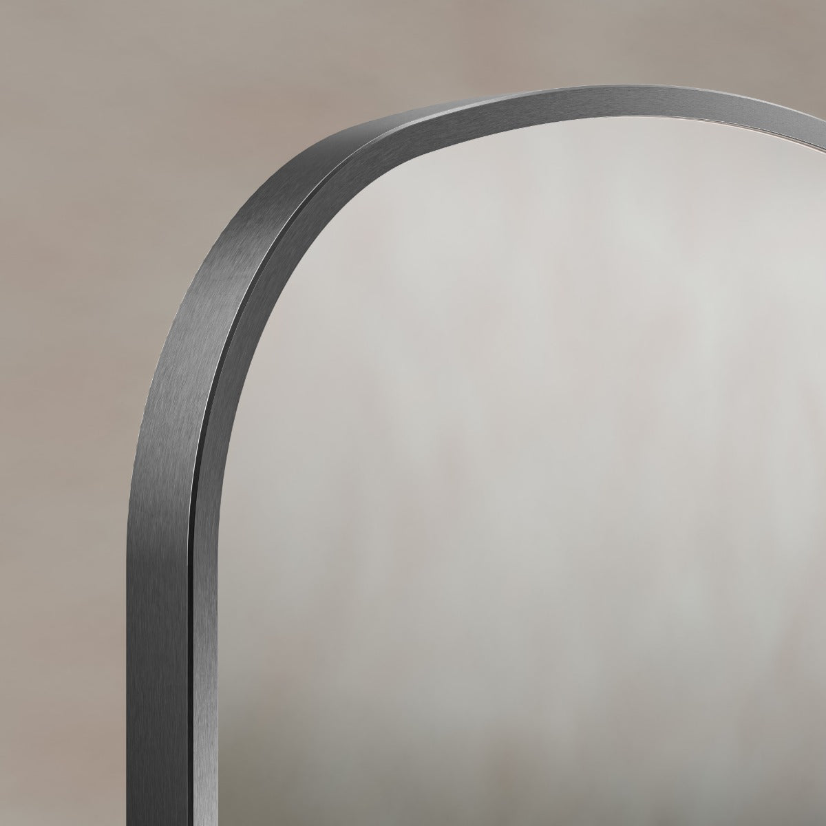 Delphine Overmantel Arch Mirror 60x90cm - Gunmetal