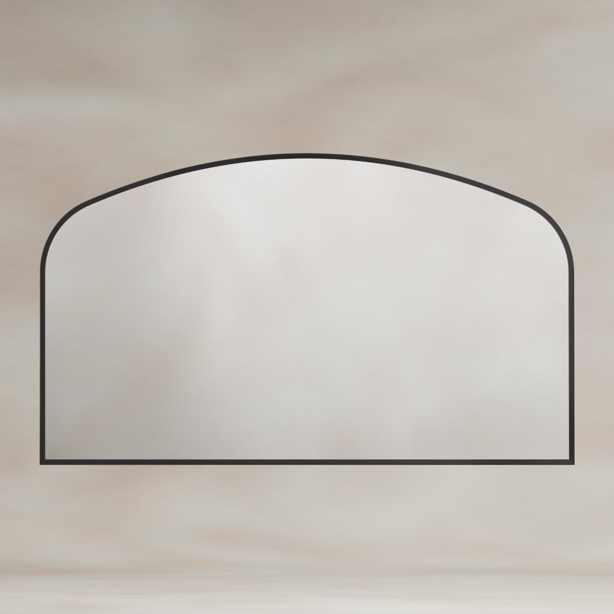 Delphine Overmantel Arch Mirror 120x70cm - Black