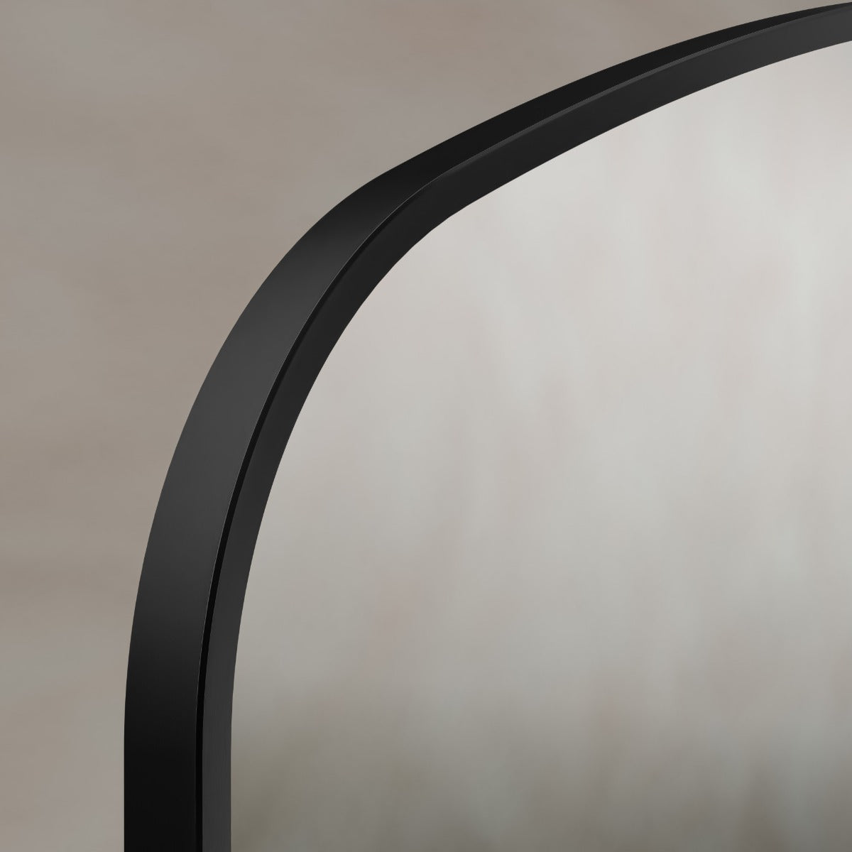 Delphine Overmantel Arch Mirror 120x70cm - Black