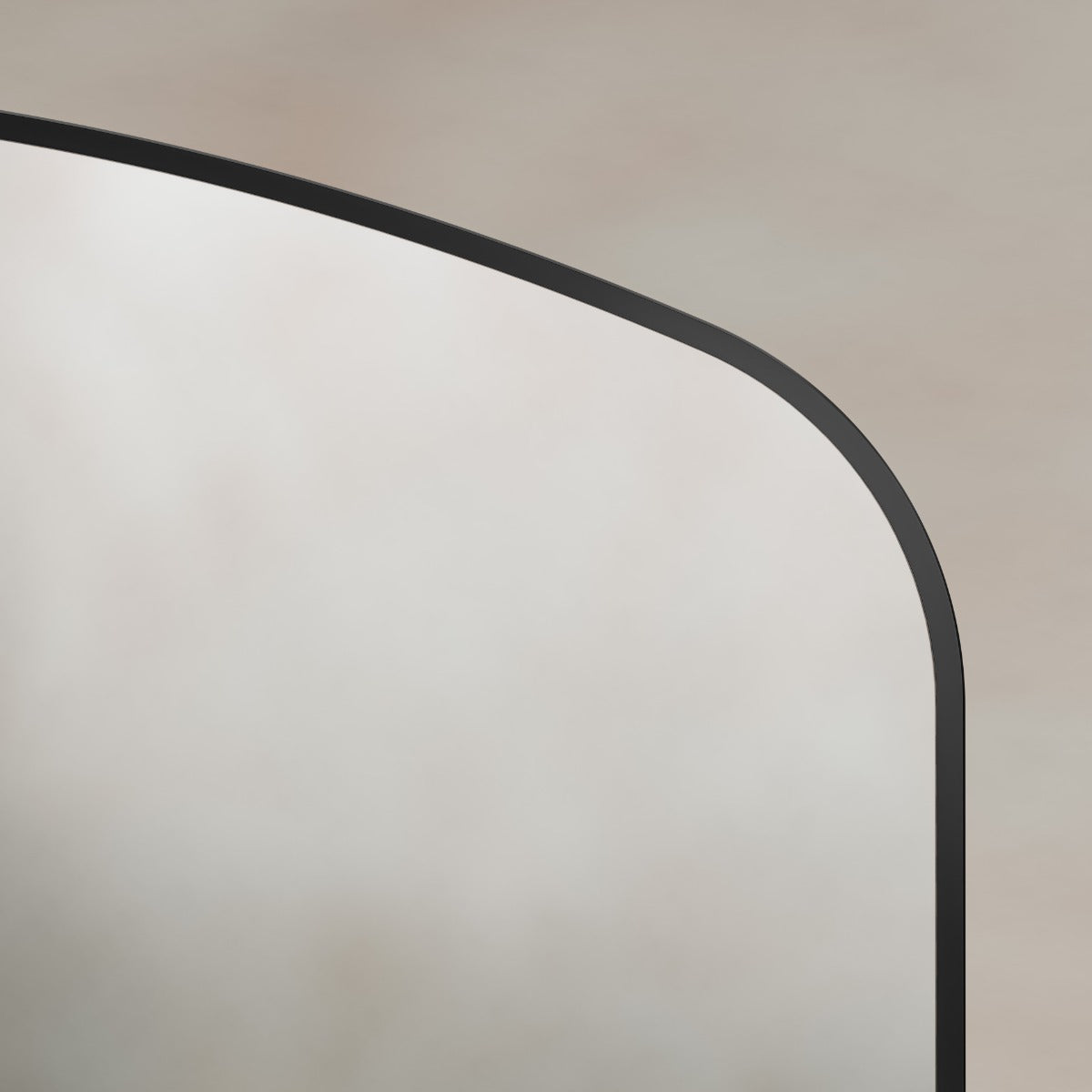 Delphine Overmantel Arch Mirror 120x70cm - Black