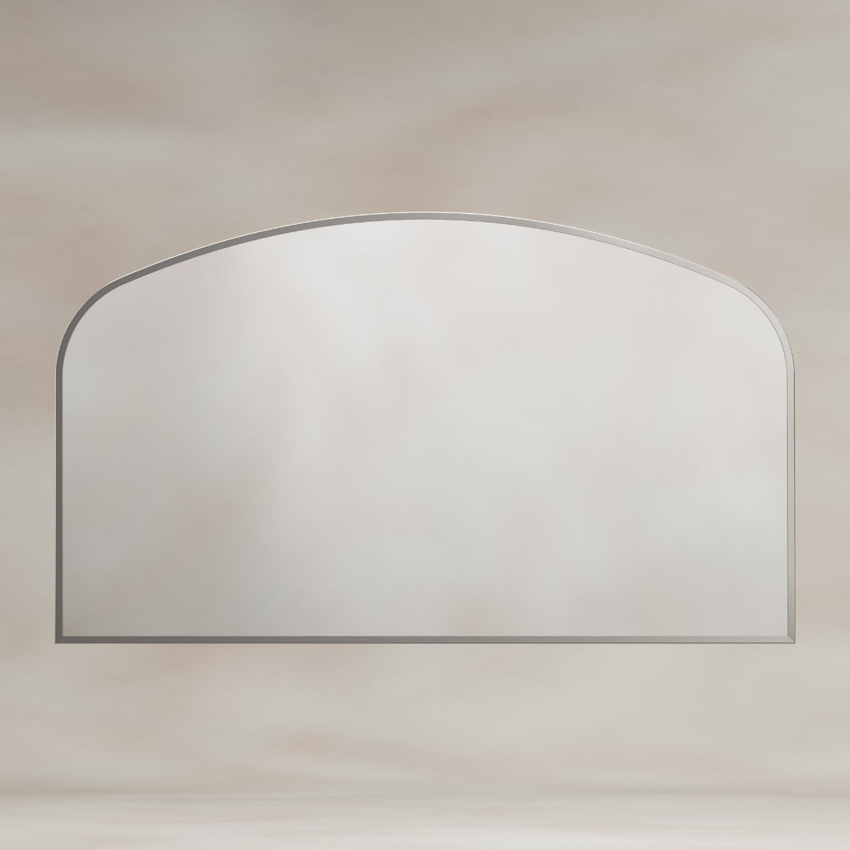 Delphine Overmantel Arch Mirror 120x70cm - Brushed Nickel