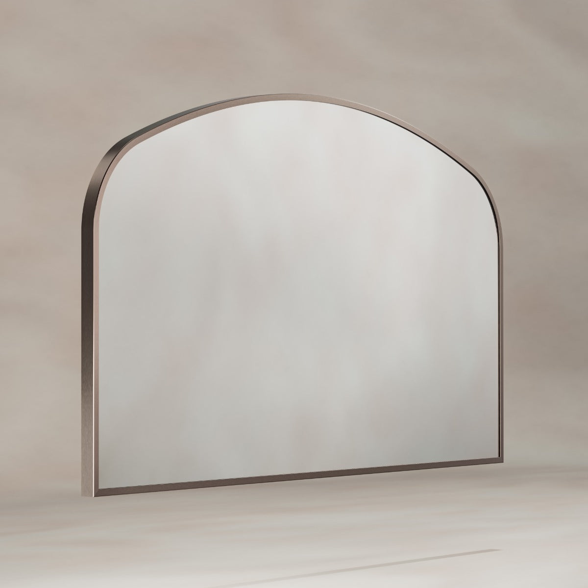 Delphine Overmantel Arch Mirror 120x70cm - Brushed Bronze