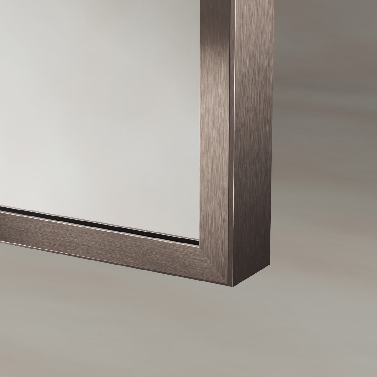 Delphine Overmantel Arch Mirror 120x70cm - Brushed Bronze