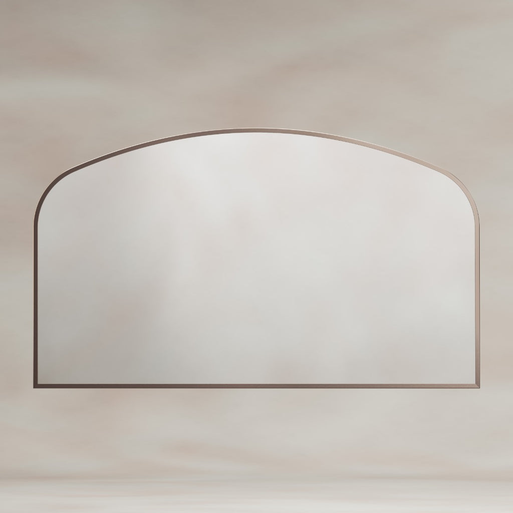 Delphine Overmantel Arch Mirror 120x70cm - Brushed Bronze