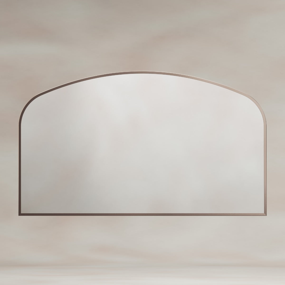 Delphine Overmantel Arch Mirror 120x70cm - Brushed Bronze