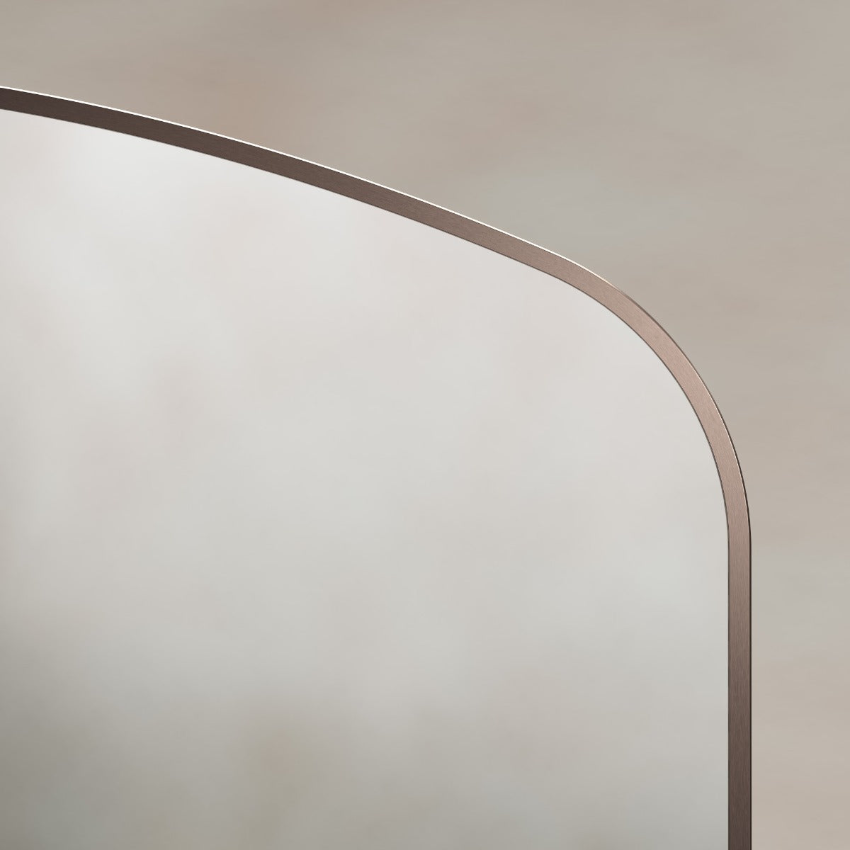 Delphine Overmantel Arch Mirror 120x70cm - Brushed Bronze